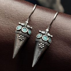 Antique Look Earrings | Silver Replica Jewelry | Oxidized Hook Earring For Girls