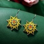Silver Replica hand-Painting Earrings | Best Oxidized Antique Design Hook Earring