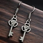 Oxidised Light Weight Designer Key Earrings For Girls