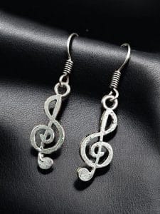 Oxidised Music Design Earrings | Affordable Premium Daily Wear Jewelry