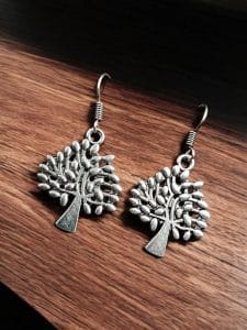 German Silver Designer Tree Earrings | Light Weight Office wear Jewelry
