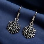 Oxidised Silver Plated Earrings in Snow Design | Best Daily-wear Jewelry