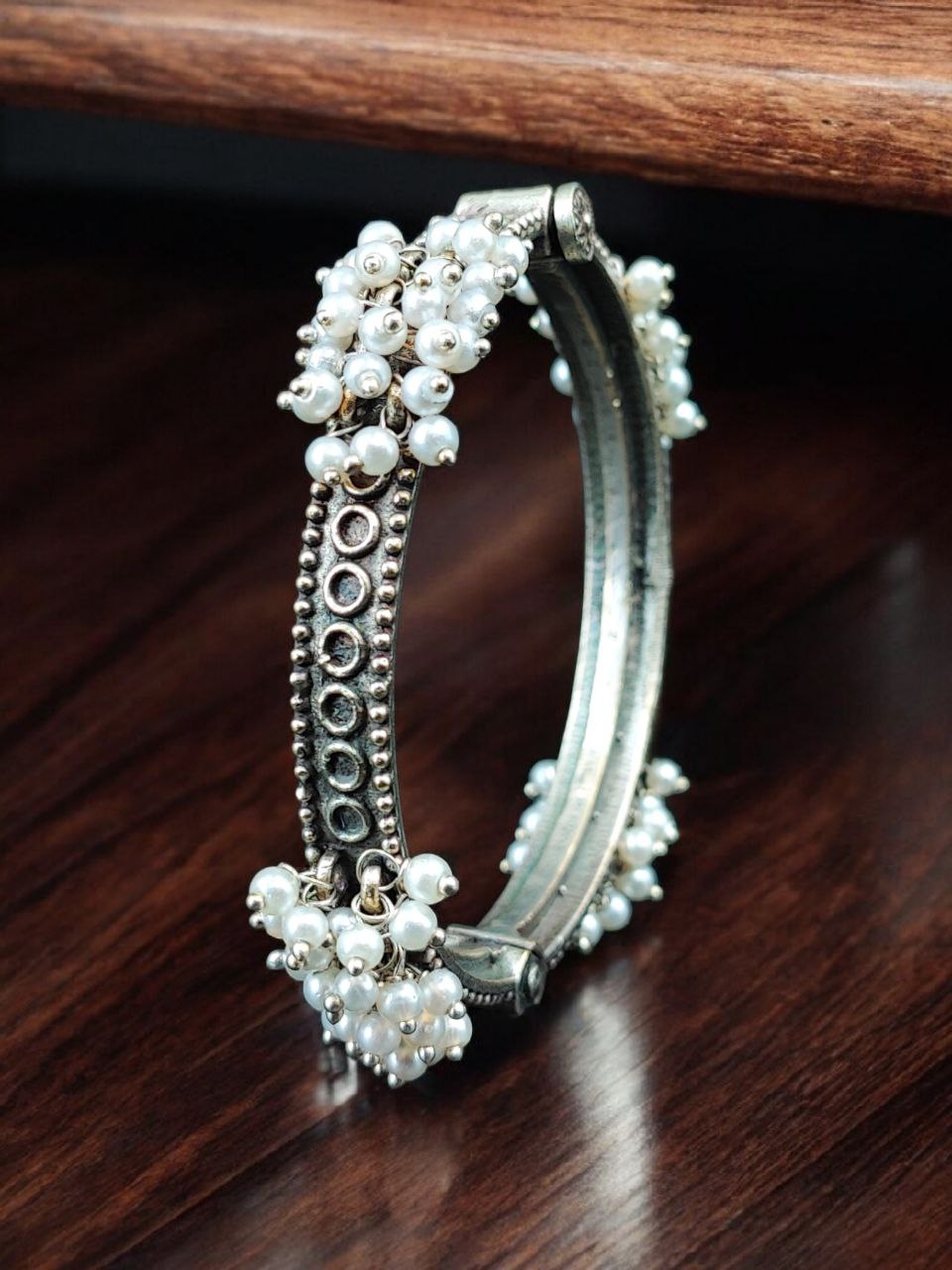 Oxidized Chudiya | Best Openable Bangle | Pearl Work Traditional Look Bracelet 5 Oxidized Chudiya | Best Openable Bangle | Pearl Work Traditional Look Bracelet