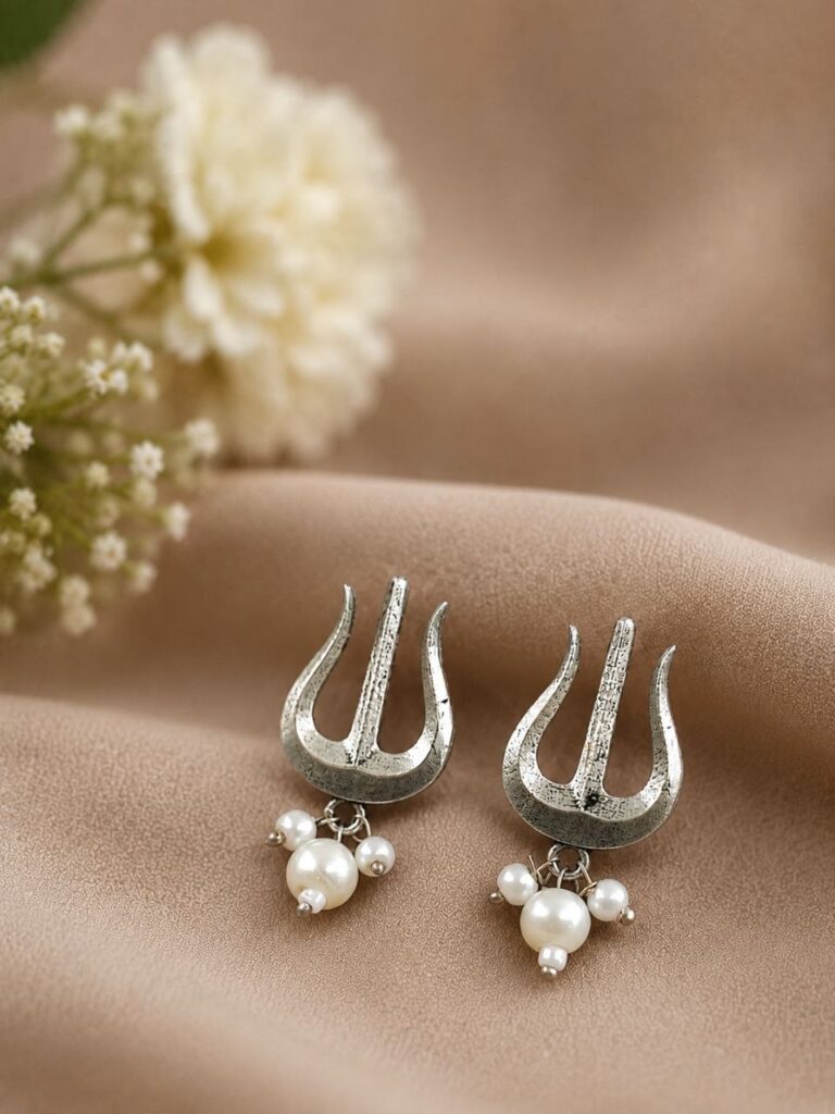 Oxidized Trishul Stud Earrings for Girls | Perfect Daily-Wear Jewellery