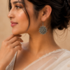 Oxidised Daily Wear Earrings | Affordable German Silver Hook Style Jewelry For Girls