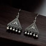 Oxidised Casual Wear Earrings | Light Weight German Silver Jewelry
