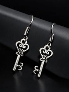 Oxidised key Style Earrings | German Silver Best Hook Earring For Girls