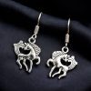 German Silver Designer Horse Earrings | Oxidized Daily wear Jewelry For Girls