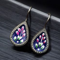 Hand-Painted Earrings | Silver Replica Party-Wear Jewelry For Girls