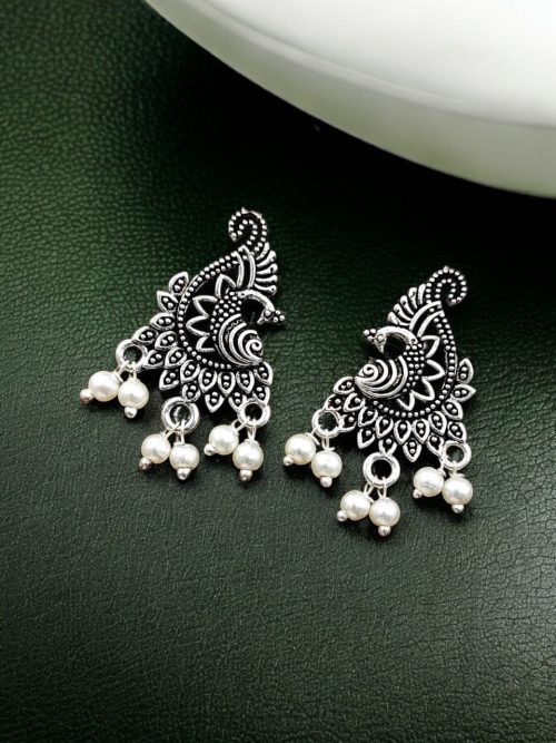Silver Plated Bird Studs | Best Office Wear Casual Earrings For Girls
