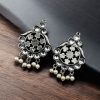 Oxidized German Silver Earrings – Stylish Lightweight Studs Jewelry for Girls