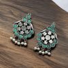 Oxidized German Silver Earrings – Stylish Lightweight Studs Jewelry for Girls