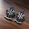 Oxidized German Silver Earrings – Stylish Lightweight Studs Jewelry for Girls