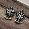 Oxidized German Silver Earrings – Stylish Lightweight Studs Jewelry for Girls