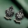 Oxidized German Silver Earrings – Stylish Lightweight Studs Jewelry for Girls