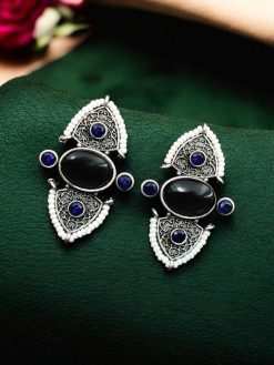 Traditional Stone Stud Earrings | Best Unique Antique Pearl Work Stud For Girls