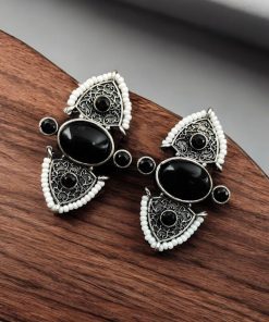 Traditional Stone Stud Earrings | Best Unique Antique Pearl Work Stud For Girls