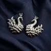Oxidised Bird Stud Earrings | Antique Silver Look alike Best Sparrow Studs For Girls
