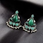 Silver Replica Stone Stud Earrings | Traditional Best Premium Finish Jewelry For Women