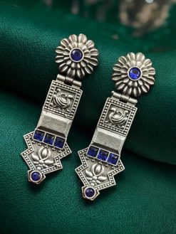 Elegant Oxidized Silver Replica Earrings | Premium Handmade Jewelry for Women