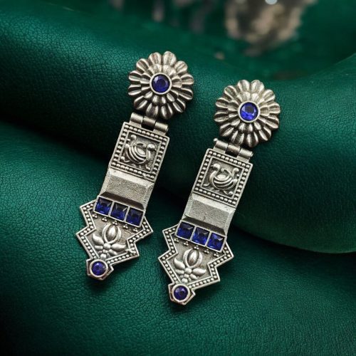 Elegant Oxidized Silver Replica Earrings | Premium Handmade Jewelry for Women