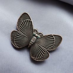 Oxidised Silver Look Butterfly Ring with adjustable band, perfect for casual wear.