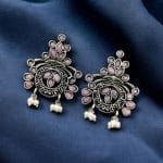Perfect Stone Earrings in Elegant German Silver Design For Women
