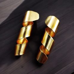 Gold-Plated Spiral Contemparary Earrings with a trendy and elegant spiral pattern, perfect for party-wear
