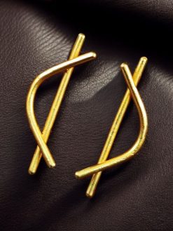 Antique Gold-Plated Stud Earrings with a timeless design, perfect for adding a classy touch to any outfit