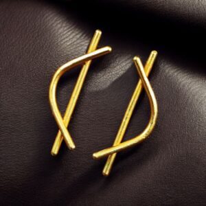 Antique Gold-Plated Stud Earrings – Classy and Perfect for Every Look