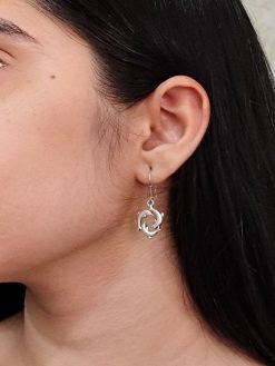 Oxidised Dolphin Fish Earrings | German Silver Hook Earrings For Dailywear