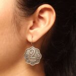 2 Paisa Coin Earrings | Silver Replica Oxidized Jewelry | Best Coins Hook Earring