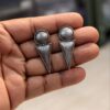 Perfectly Crafted Silver Replica Antique Brass Stud Earrings - The Best Vintage Style 5 photo 2026 05 31 15 30 27