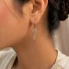 Oxidised key Style Earrings | German Silver Hook Earring For Girls