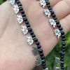 Silver Elephant Charm Anklets with Black Beads | Handcrafted Affordable Stylish Payal