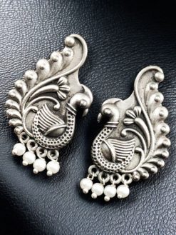 Perfect Brass Peacock Stud Earrings with intricate design, ideal for enhancing traditional and modern outfits