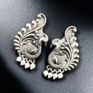 Admire Your Style with Perfect Brass Peacock Stud Earrings