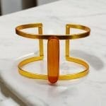 Gold-Plated Adjustable Bracelet with Monalisa Stone – The Perfect Accessory - "Yellow"