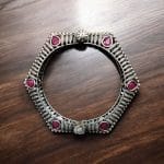 Bulk 246 Perfectly Crafted Brass Stone Kada Bracelet – Best Elegant and Openable Design - "Red"