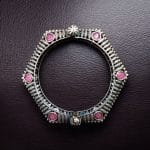 Bulk 240 Perfectly Crafted Brass Stone Kada Bracelet – Best Elegant and Openable Design - "Babypink"