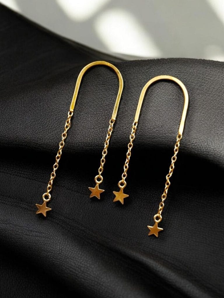 Bulk 634 Gold-Plated Stylish Western Earrings | Best Designer Star Contemporary Jewelry