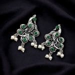 Bulk 170 Brass Peacock Stone Stud – Perfect for Every Occasion - "Green"