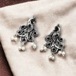 Bulk 168 Brass Peacock Stone Stud – Perfect for Every Occasion - "Black"