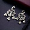 Brass Peacock Stone Stud Earrings with intricate design, perfect for every occasion