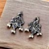 Brass Peacock Stone Stud Earrings with intricate design, perfect for every occasion
