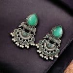 Bulk 156 Elegant Brass Studs Earring with Beautiful Stone Detailing – Best for Women - "Mint"