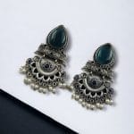 Bulk 160 Elegant Brass Studs Earring with Beautiful Stone Detailing – Best for Women - "Blue"