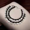 Silver Elephant Charm Anklets with Black Beads | Handcrafted Affordable Stylish Payal