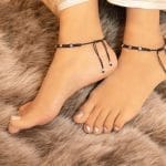 Handcrafted Flower Charm Anklet – Adjustable Thread Payal in German Silver