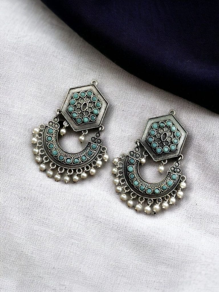 Brass Stone Stud Earrings: The Perfect Choice for Ethnic Occasions